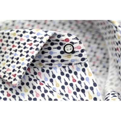 MCQUEEN Koszula męska MC047 biała paletki | Sklep GriShop.eu | Koszule