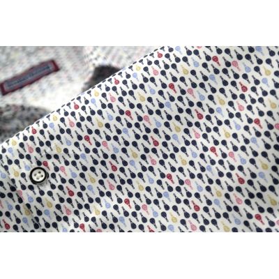 MCQUEEN Koszula męska MC047 biała paletki | Sklep GriShop.eu | Koszule