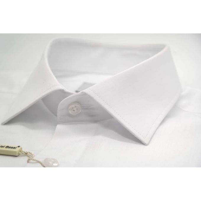 DANIEL BESSI Koszula męska na spinki biała fb002 | Sklep GriShop.eu | Koszule