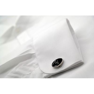 DANIEL BESSI Koszula męska na spinki biała kryte guziki fb002k | Sklep GriShop.eu | Koszule
