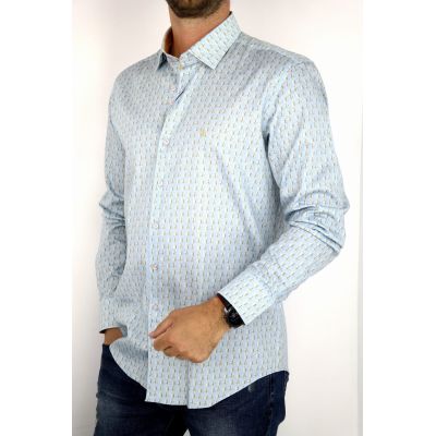 DANIEL BESSI Koszula męska fb449 błękitna | Sklep GriShop.eu | Koszule