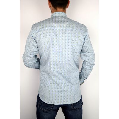 DANIEL BESSI Koszula męska fb449 błękitna | Sklep GriShop.eu | Koszule