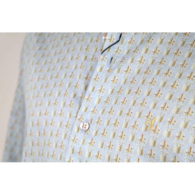 DANIEL BESSI Koszula męska fb449 błękitna | Sklep GriShop.eu | Koszule