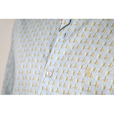 DANIEL BESSI Koszula męska fb449 błękitna | Sklep GriShop.eu | Koszule