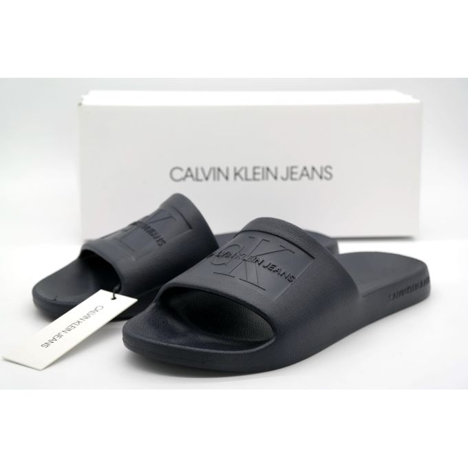 CALVIN KLEIN JEANS klapki męskie kąpielowe plażowe granatowe | Sklep GriShop.eu | Obuwie