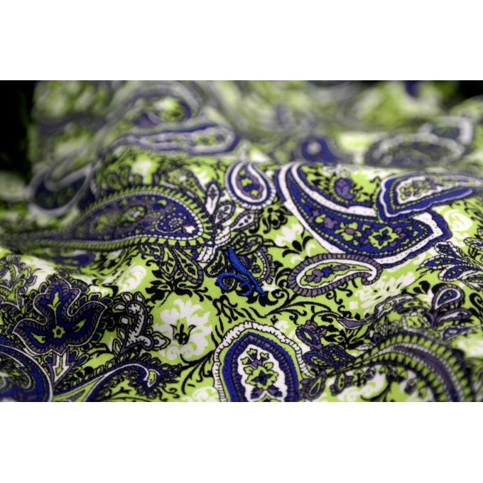 DANIEL BESSI Koszula męska fb478 paisley zielona | Sklep GriShop.eu | Koszule