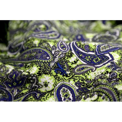 DANIEL BESSI Koszula męska fb478 paisley zielona niebieska | Sklep GriShop.eu | Koszule