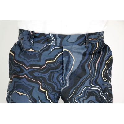 GIOVANNI PERA Spodnie męskie kolorowe chinosy ekskluzywne fale, słoje | Sklep GriShop.eu | Spodnie